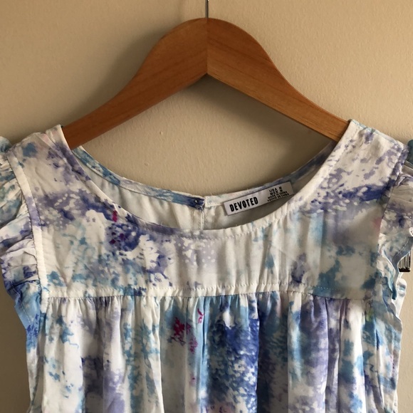 🎁10 for $100🎁 ruffle sleeve flowy mini dress - Picture 4 of 9